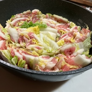 豚こまで簡単！白菜豚肉ミルフィーユ酒蒸し